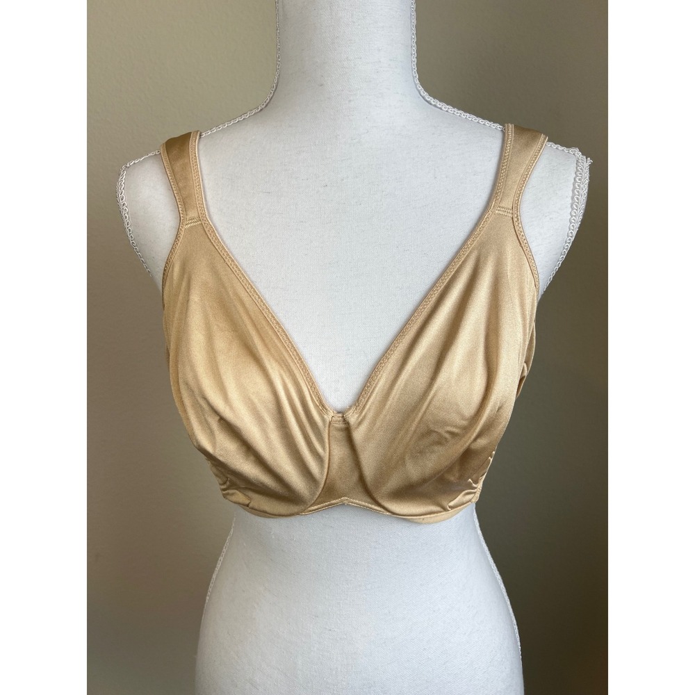 Bali 34DD Nude Beige Shimmer Underwire‎ Bra Seamless Everyday Comfort 3353/G188